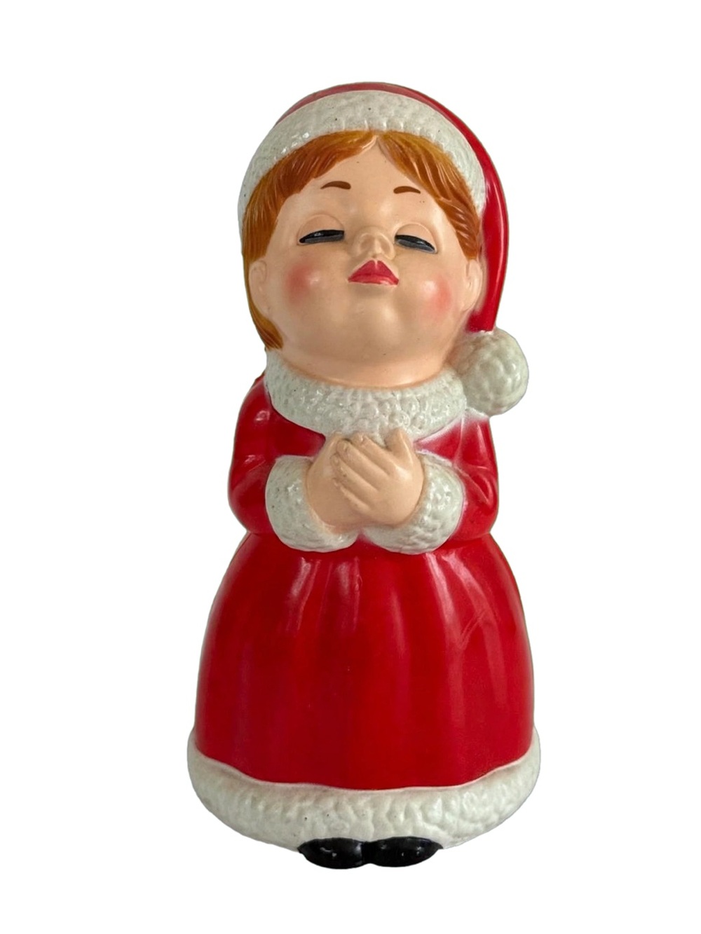 Vintage 1973 Christmas Musical Girl Hong Kong Jingle Bells Figurine